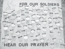 The prayer banner for overseas military personnel