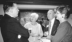 David and Muffy Tiede visit with donors Louise and Lee Sundet.