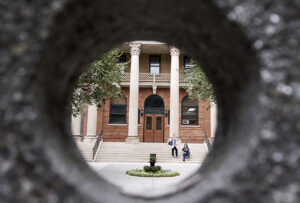 Bockman Hall through the Celtic Cross