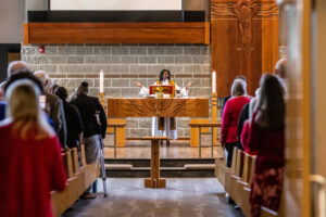 Emillie Binja ’22 M.Div. at Creator Lutheran Church inClackamas,Oregon (courtesy photo)